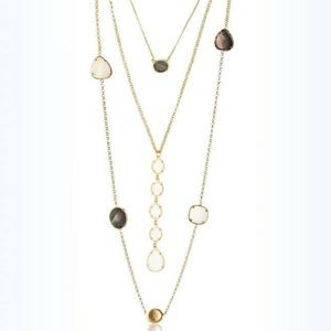 ANDARA Designs 2-Tone MOP Slice 3 Layer Necklace